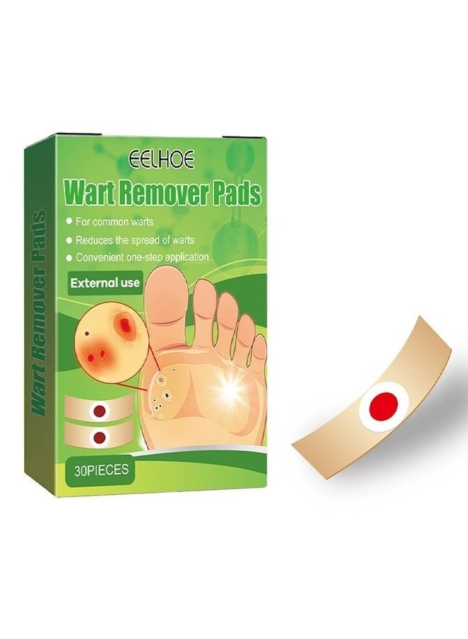 EELHOE 30 Pcs Wart Removal Pads, Treatment Relief Corn Pain and Foot Care, Clean Anti-Itting and Antibacterial Patches - Image 1